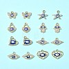 16Pcs 8 Styles UV Plating Alloy Enamel Pendants FIND-FS0002-74-9