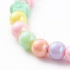 Round Acrylic Graduated Beaded Necklaces for Kids NJEW-JN03433-3