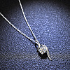 Rhombus 925 Sterling Silver with Moissanite Pendant Necklaces FS-WG2A2ED-01-1