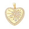 Brass Micro Pave Rhinestone Pendants KK-Z161-01G-01-1