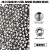SUNNYCLUE 304 Stainless Steel Round Seamed Beads STAS-SC0006-95A-2
