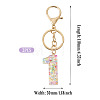 Number 1 Transparent Resin Keychains KEYC-TADJ0001-10A-2