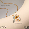304 Stainless Steel Pave Clear Cubic Zirconia & Natural White Shell Pendant Necklaces for Women WG91666-02-1