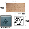 Square Wooden Stamps DIY-WH0546-009-2