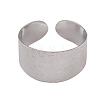 304 Stainless Steel Textured Open Cuff Rings for Women RJEW-G285-67P-2
