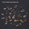 Tibetan Style Hook and Eye Clasps TIBE-PH0005-13-WH-4