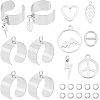 Unicraftale DIY Charm Cuff Ring Making Kit DIY-UN0003-69-1