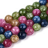 Dyed Natural White Jade Beads Strands G-T139-6mm-60-03-4