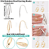 80Pcs 2 Colors 316 Surgical Stainless Steel Earring Hooks STAS-SC0005-66-2