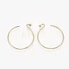 Brass Earring Hooks X-KK-T035-102G-2