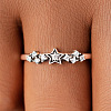 Alloy Rhinestone Plain Band Rings PW-WGAC64F-01-3