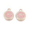 Rack Plating Alloy Enamel Pendants ENAM-N070-01C-02G-02-1