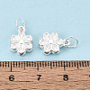925 Sterling Silver Flower Charms STER-T009-05S-4