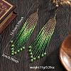 Bohemian Handmade Glass Seed Beads Tassel Dangle Earrings KU8026-4