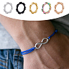 10Pcs 5 Colors 304 Stainless Steel Linking Rings STAS-DC0013-02-5