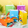 12Pcs 6 Colors Paper Rainbow Printed Carry Storage Tote Bags ABAG-TA0002-05A-7