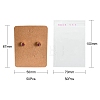 50Pcs Rectangle Blank Paper Earring Display Cards EDIS-YW0001-02-4
