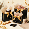 20Pcs 3 Styles Paper Gift Tote Bags with Polyester Gold Ribbon ABAG-WA0001-36B-4