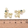 Brass Micro Pave Cubic Zirconia Pendants KK-N287-32A-G-3