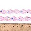Electroplate Transparent Glass Beads Strands EGLA-N020-03D-4