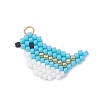 Beaded Bird Charms PALLOY-MZ01172-01-1