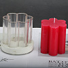 DIY Plastic Flower Candle Molds CAND-PW0001-041B-1