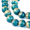 Handmade Lampwork with Gold Powder Beads Strands LAMP-N037-06A-02-3