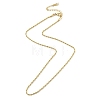 Ion Plating(IP) 304 Stainless Steel Rope Chain Necklace for Men Women X-NJEW-M200-04G-1