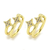 Brass Micro Pave Cubic Zirconia Cuff Earrings EJEW-C104-065G-1