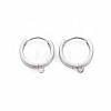 Brass Huggie Hoop Earring Findings KK-S364-158-1