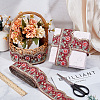 7.5Yards Vintage Jacquard Polyester Lace Ribbon SRIB-CY0001-42A-4