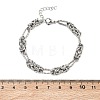 Unisex 304 Stainless Steel Byzantine Chains Bracelets BJEW-G790-05P-5
