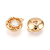 Brass Micro Pave Cubic Zirconia Charms KK-N262-114A-G-2