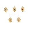 304 Stainless Steel & Natural Gemstone Beaded Pendants STAS-OY010-24G-1