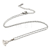 201 Stainless Steel Yoga Human Pendant Necklace with Cable Chains NJEW-Q317-16P-1