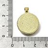 Brass Micro Pave Cubic Zirconia Pendants KK-C090-06A-G-3