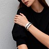 Iron Enamel Textured 2-Line Open Cuff Bangles for Women WGEDD9F-02-2