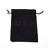 Rectangle Linen Craft Drawstring Bag ABAG-WH0031-02-1