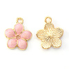 Light Gold Plated Alloy Enamel Pendants ENAM-R136-17C-2