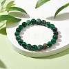 Natural Emerald Beaded Bracelets BJEW-JB10214-01-2
