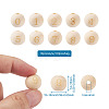 Craftdady 100Pcs 10 Styles Unfinished Natural Wood European Beads WOOD-CD0001-08-18