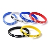 Word WWJD Silicone String Bracelets BJEW-C143-01-4