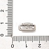 Brass Clear Cubic Zirconia Spacer Bars KK-C031-49P-3