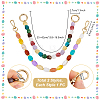 2Pcs 2 Styles Acrylic Oval & Barrel Bead Purse Chains HJEW-PH02438-2