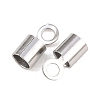 304 Stainless Steel Fold Over Crimp Cord Ends STAS-P434-05D-P-2