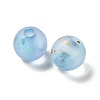 Frosted Transparent Acrylic Beads OACR-F013-13D-2