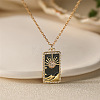 Brass Micro Pave Clear Cubic Zirconia Medal Pendant Necklaces FS-WGD45DE-09-1