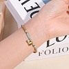 304 Stainless Steel & Glass & Rhinestone Charm Bracelets WG32BFD-02-1