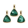 Natural Malachite Pendants G-O176L-14G-1