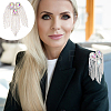 Iron with Rhinestone Tassel Rivet Epaulettes AJEW-WH0481-527A-5